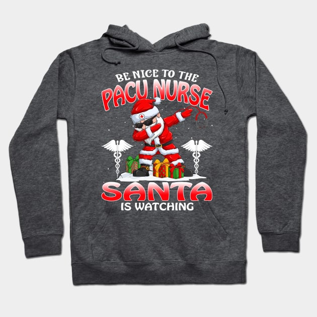 Be Nice To The Pacu Nurse Santa is Watching Hoodie by intelus